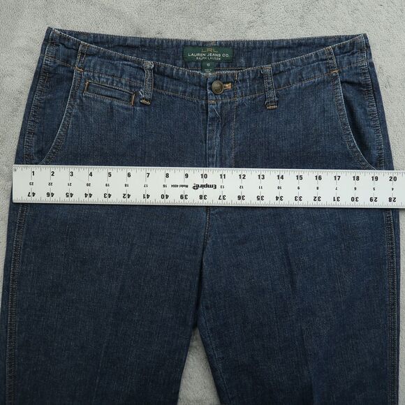 Ralph Lauren Jeans Women's 10 Blue Mid-Rise Newbury Denim Cropped 25.5" Inseam - Picture 6 of 14